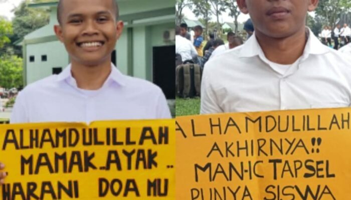 Dua Siswa MAN Insan Cendikia Tapsel Lolos Masuk TNI AD