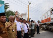 Tekan Risiko Kecelakaan, Pemprovsu Resmikan Pos Jaga Dan Palang Pintu Perlintasan KA
