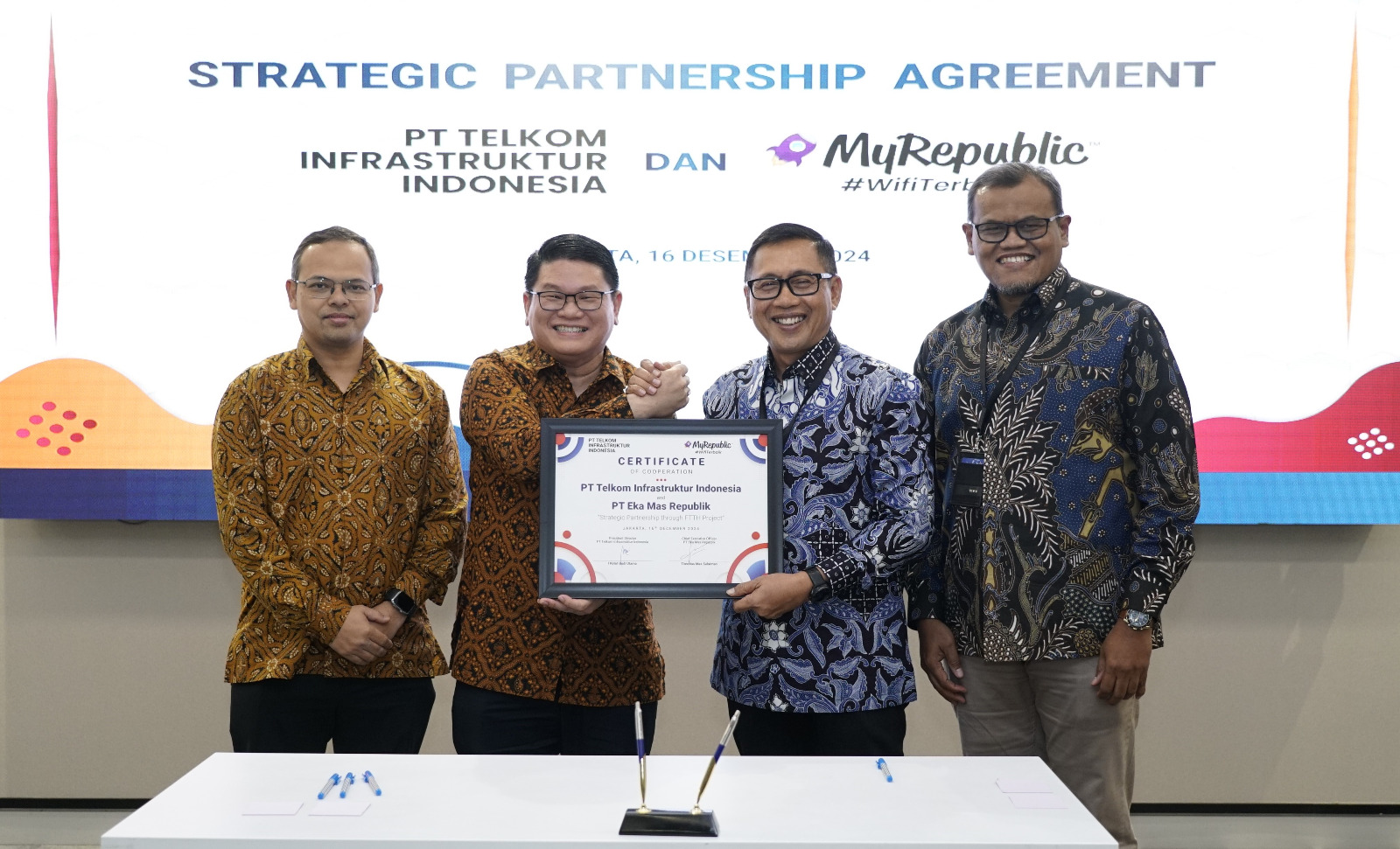 PT Telkom Infrastruktur Indonesia dan MyRepublic Jalin Kerjasama Hadirkan Akses Internet Berkualitas