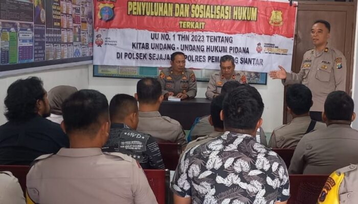 Polres P. Siantar Sosialisasikan UU No. 1 Tahun 2023 Tentang KUHP