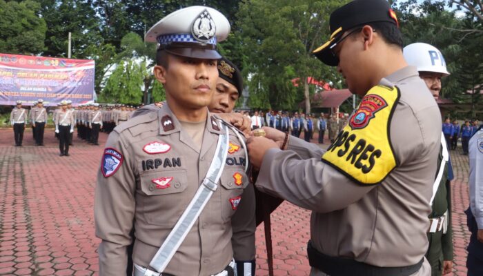 Polres Langkat Apel Gelar Pasukan Ops Lilin Toba 2024