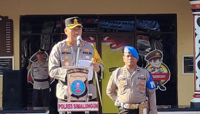 Kapolres Simalungun Pimpin Apel Pasukan Operasi Lilin Toba 2024, Siapkan Pam Nataru