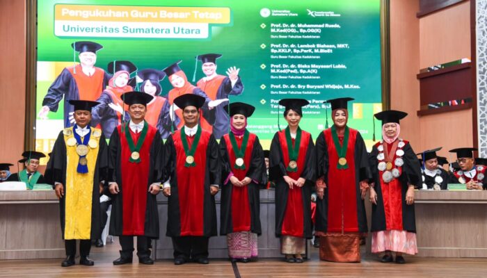 5 Guru Besar USU Kembali Dikukuhkan, Tahun Ini Terbanyak Dalam Sejarah USU