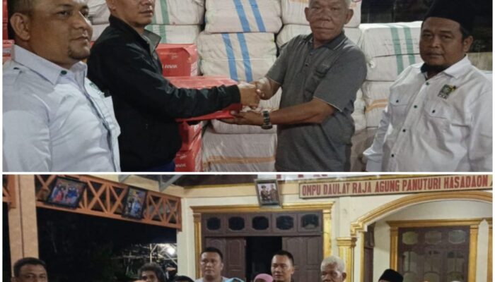 Ketua Komisi VIII DPR RI Marwan Dasopang Bantu Korban Banjir Tapsel