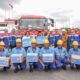 Wakil Menteri Energi Sumber Daya Mineral Republik Indonesia, Yuliot foto bersama saat melakukan kunjungan kerja untuk memantau kesiapan Satuan Tugas Natal dan Tahun Baru (Satgas Nataru) Pertamina saat berada di Fuel Terminal Medan Group, Senin, 23 Desember 2024. 