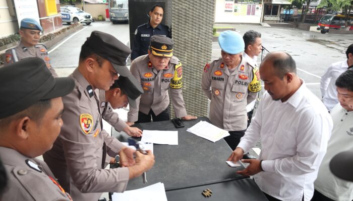 Wakapolres Agara Awasi Dan Periksa Senpi Personel