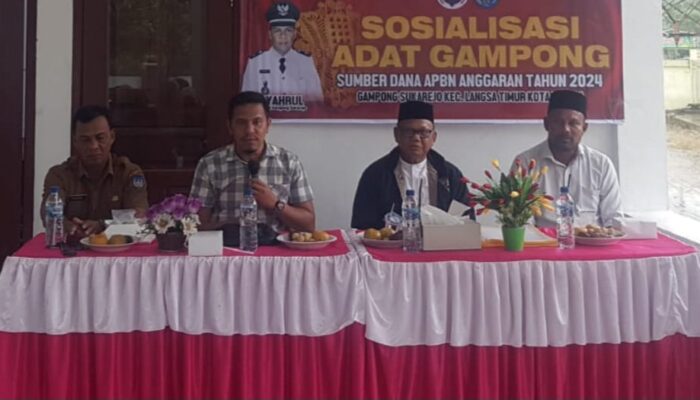 Ketua MAA Kota Langsa Sosialisasikan Pentingnya Pelestarian Adat Gampong