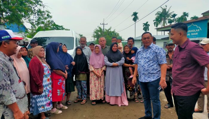 Jalan Pasar II Tanjung Selamat Mulai Diaspal