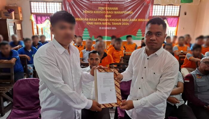 88 Orang Warga Binaan Rutan Tarutung Dapat Remisi Khusus Natal