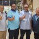 Ketua DPP SP LEM Arif Minardi, Ketua PUK SP LEM Inalum M. Agus Salim Kaban, Ketua KSPSI Jamhur Hidayat dan Ketua DPC SP LEM Kab Batubara Firman Usman.