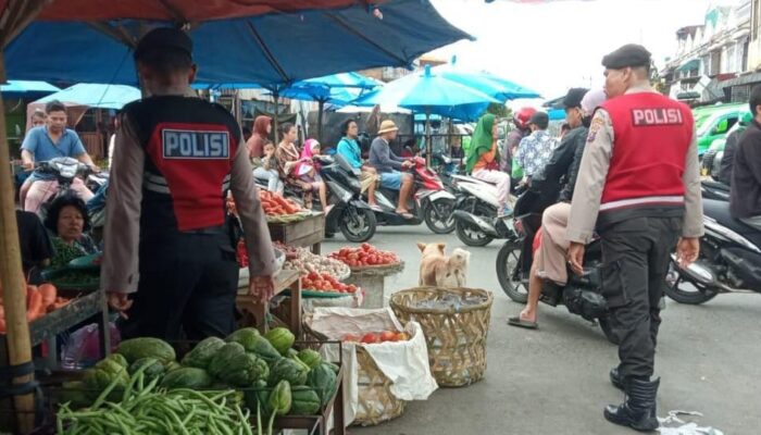 Polres P. Siantar Intensifkan Patroli Pasar Cegah Kriminalitas Saat Natal