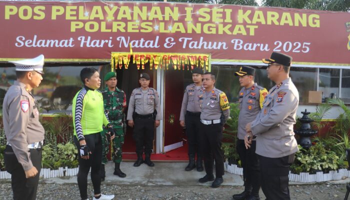 Kapolres Langkat Dampingi Wakapolda Cek Pos Ops Lilin Toba 2024 Di Langkat