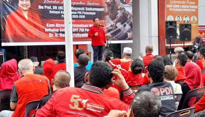 Hasto Tersangka KPK, Forum Senior PDIP Sumut Gelar Mimbar Bebas Tolak Kriminalisasi Politisasi