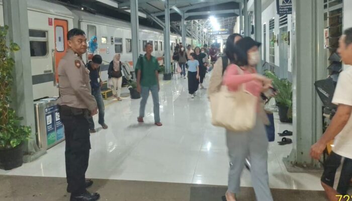 Peningkatan Arus Mudik, Polres Pematang Siantar Pastikan Stasiun Kereta Api Aman