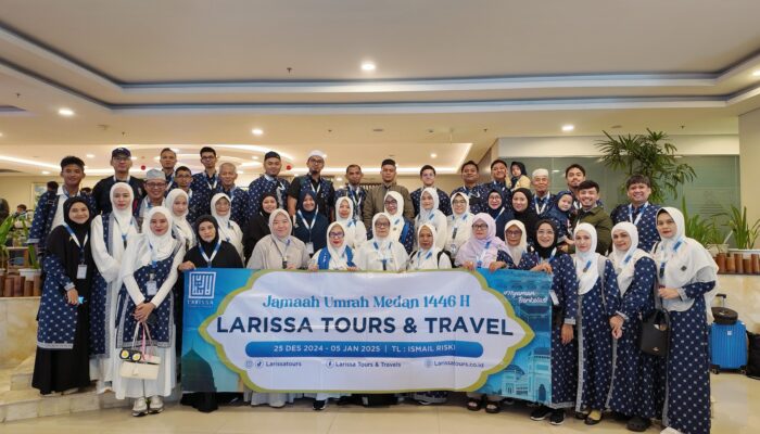 45 Jamaah Umrah Larissa Tours & Travel Terbang Perdana Di KNIA