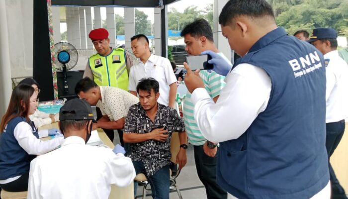 Polres Pematangsiantar Kembali Tes Urine Awak Angkutan Darat