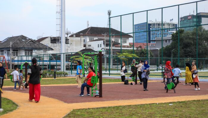 Sebagian Fasilitas Telah Rampung, Warga Medan Mulai Beraktivitas Di Kebun Bunga