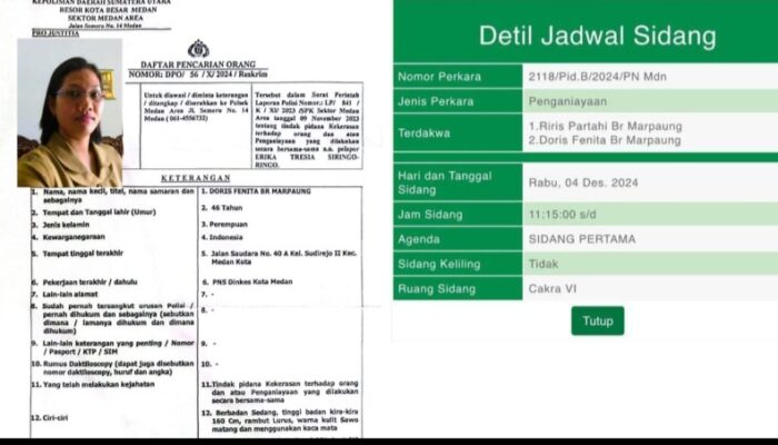 Sempat DPO, Oknum PNS Dinkes Kota Medan Besok Jalani Sidang Pertama