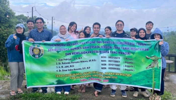 Tim PKM Fakultas Pertanian USU Tingkatkan Daya Tarik Taman Seribu Bunga