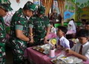 Kodam I/BB Uji Coba Makanan Sehat Bergizi Di SD Negeri Jati Sari