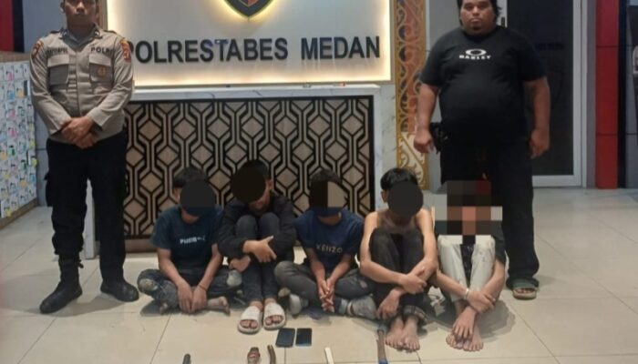 Lima Pelaku Tawuran Di Jalan Selambo Ditangkap