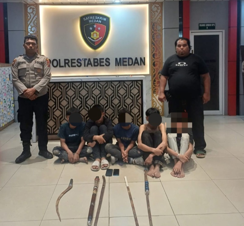 Lima Pelaku Tawuran Di Jalan Selambo Ditangkap