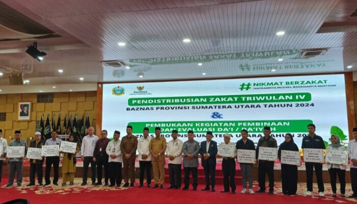 Baznas Sumut Distribusikan Zakat Triwulan IV Senilai Rp4.3 Miliar Dan Evaluasi Da’i Da’iyah Binaan
