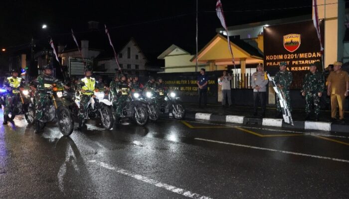 Pangdam I/BB-Kapoldasu Bersinergi Pimpin Pengamanan Malam Natal 2024 Di Medan