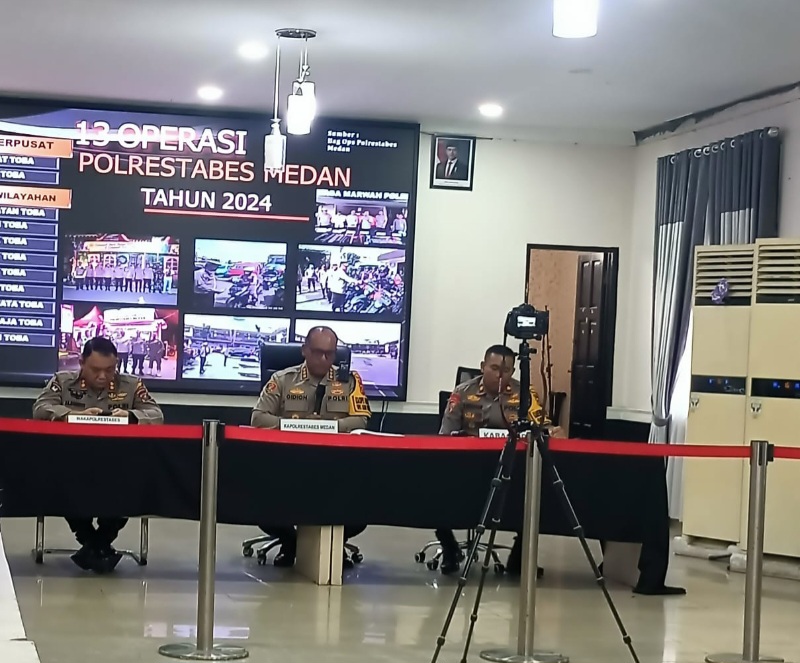 Selama 2024, Kasus Curat Mendominasi Kejahatan Di Wilkum Polrestabes Medan