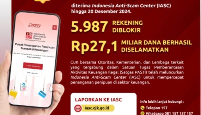 IASC Blokir 5.987 Rekening Dan Selamatkan Dana Rp27,1 Miliar