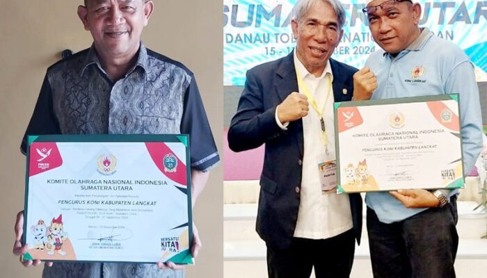 Syah Afandin Terima Penghargaan KONI Sumut
