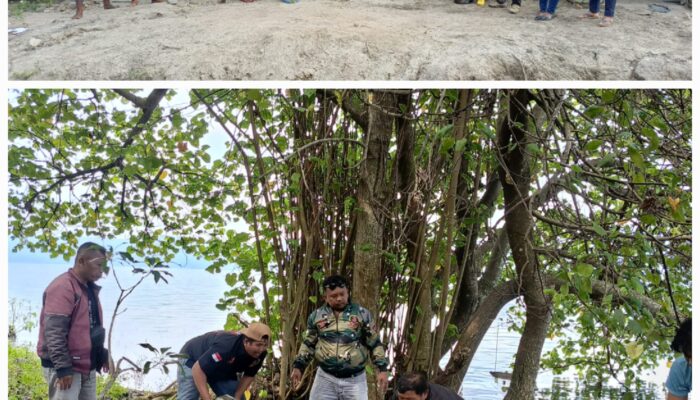 Sekeliling Rumah Dikeruk, Grib Samosir Berikan Bansos Dan Pasang Titi