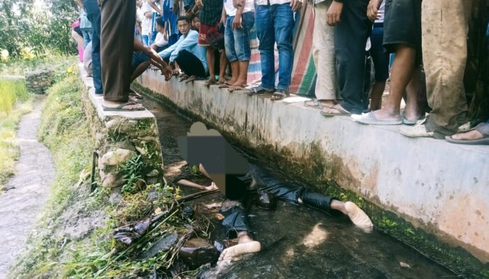 Warga Pagaran Bira Julu Dikejutkan Penemuan Mayat Di Saluran Irigasi