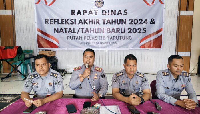 Refleksi Akhir Tahun, Rutan Tarutung Gelar Rapat Dinas