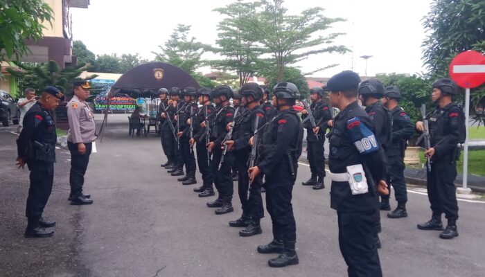 Usai Amankan Nataru Di Batubara, 31 Anggota Brimob Kembali Ke Kesatuan
