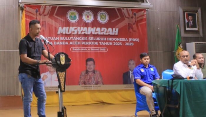 Aklamasi, Arief Khalifah Pimpin PBSI Kota Banda Aceh
