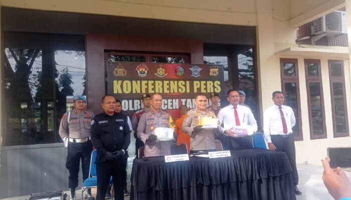 Polres Aceh Tamiang Amankan Kokain Senilai Rp4 Miliar