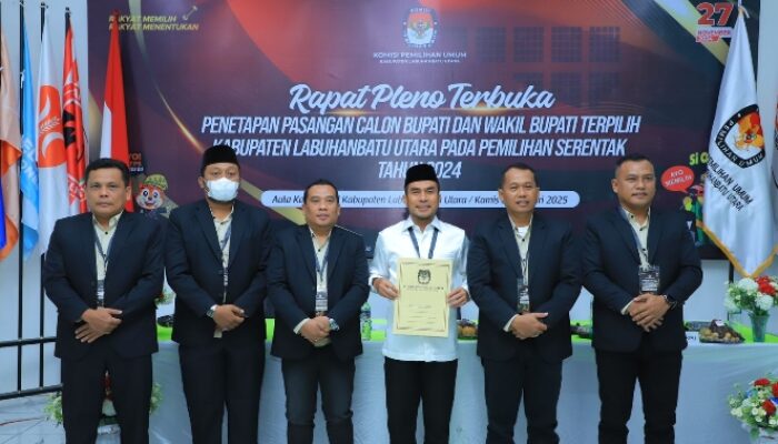 KPU Labura Tetapkan Hendri – Samsul Pemenang Pilkada 2024