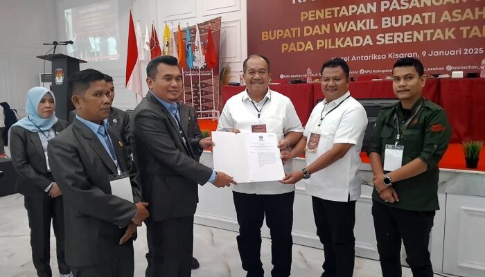 KPU Tetapkan Taufik-Rianto Bupati Dan Wabup Asahan Terpilih