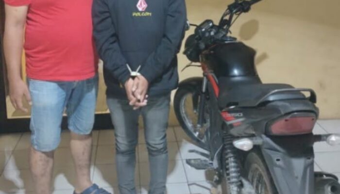 Polres P.Siantar Amankan Pelaku Penggelapan Sepeda Motor Di Samosir