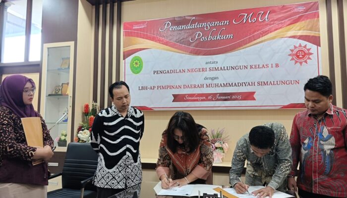 Pengadilan Negeri Simalungun Teken MoU Dengan LBH-AP Muhammadiyah