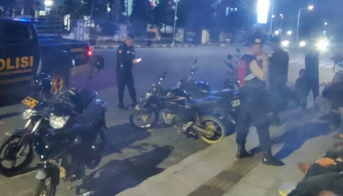 Polres P.Siantar Amankan 2 Sepeda Motor Saat KRYD Hingga Subuh