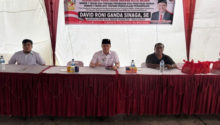 Sosperda David Roni Sinaga, Warga Jalan Selamat Medan Amplas Diajak Jaga Kebersihan