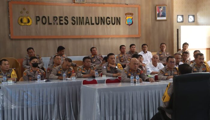 Kapolres Simalungun Pimpin Anev Kamtibmas