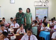 Korem 022/PT Gelar Makan Sehat Bergizi Di SD Negeri 095205 Parbalogan Simalungun