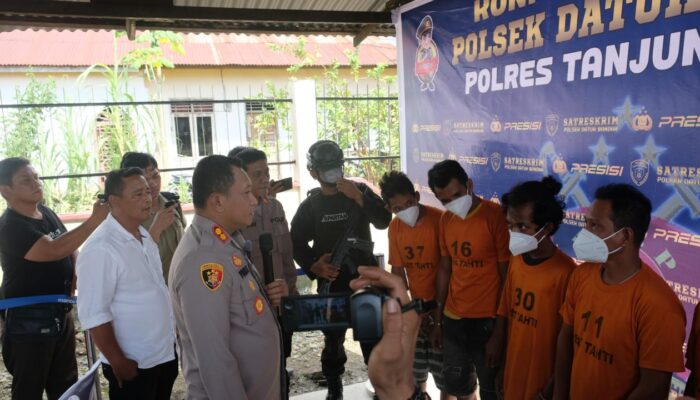 Polres Tanjungbalai Amankan Enam Tersangka Pencuri Rumah Kosong