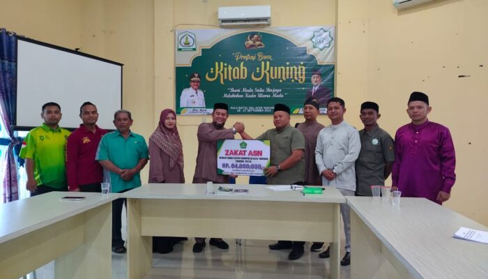 Kemenag Aceh Tamiang Serahkan Zakat ASN Ke Baitul Mal