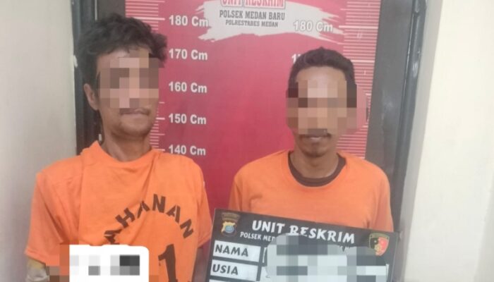 Polsek Medan Baru Amankan 2 Pencuri Kabel PT Telkom