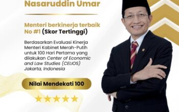 Capaian Program Dinilai Sukses, Menag Nasaruddin Urutan Pertama Berkinerja Terbaik di Kabinet Merah Putih
