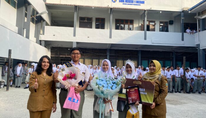 Siswa SMK Negeri 1 Medan Raih Duta Pelajar Anti Narkoba Dan TOP 40 Duta Muda Sumut